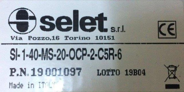 Selet-SELET SI1 40/MS/20/OCP/2/C56-6