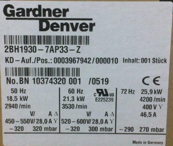 Gardner Denver-2BH 1930-7AP33-Z(Z=A11)